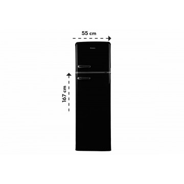 Morris MRS-31243B Retro Ψυγείο Δίπορτο 246lt Υ166.5xΠ55xΒ61.5εκ. Μαύρο